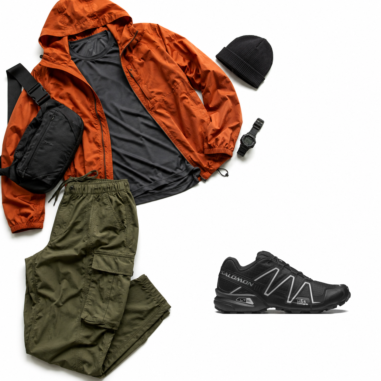 Мужской городской образ с Salomon Speedcross 3