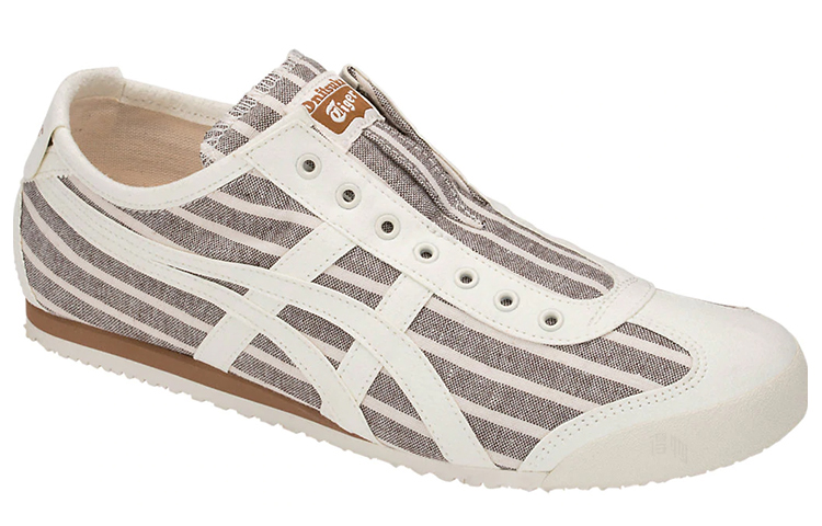 Onitsuka Tiger Mexico 66 Slip-On 'Cream Brown Pinstripes'