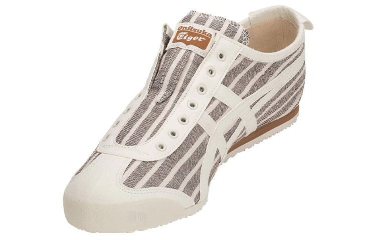 Onitsuka Tiger Mexico 66 Slip-On 'Cream Brown Pinstripes'