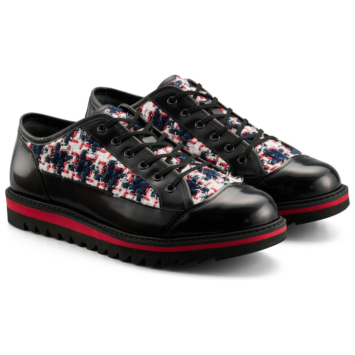 Onitsuka Tiger Blucher Lo 'Black Classic Red Tweed'