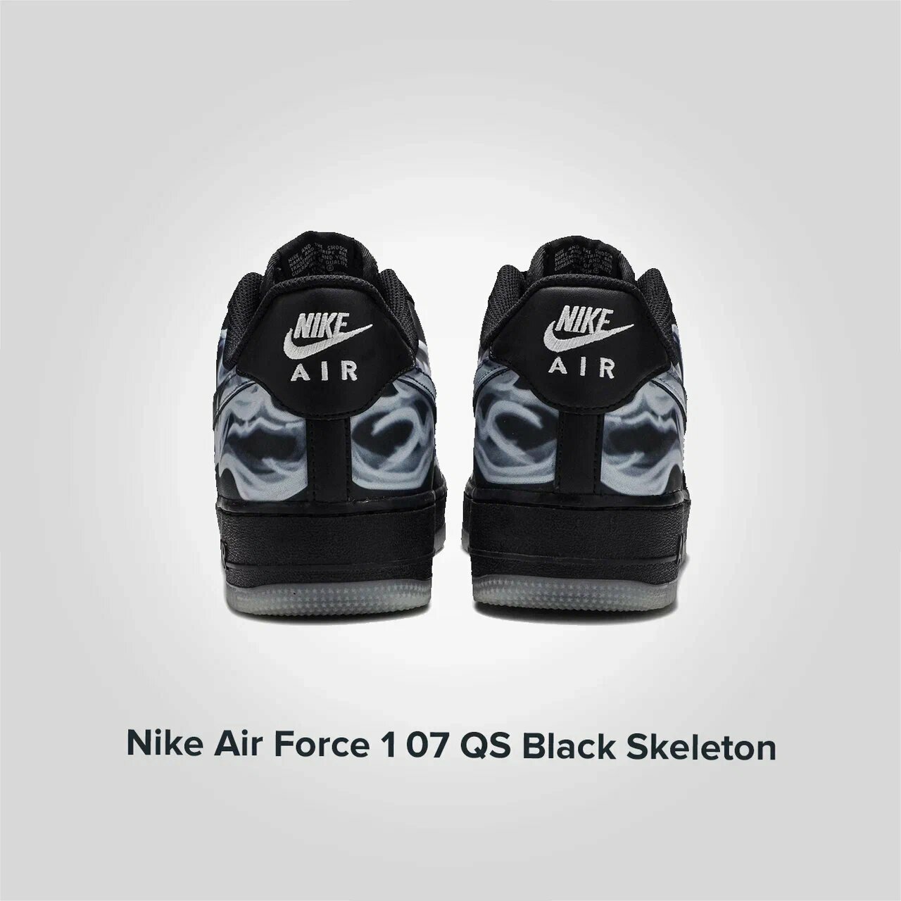 Nike Air Force 1 07 QS Black Skeleton