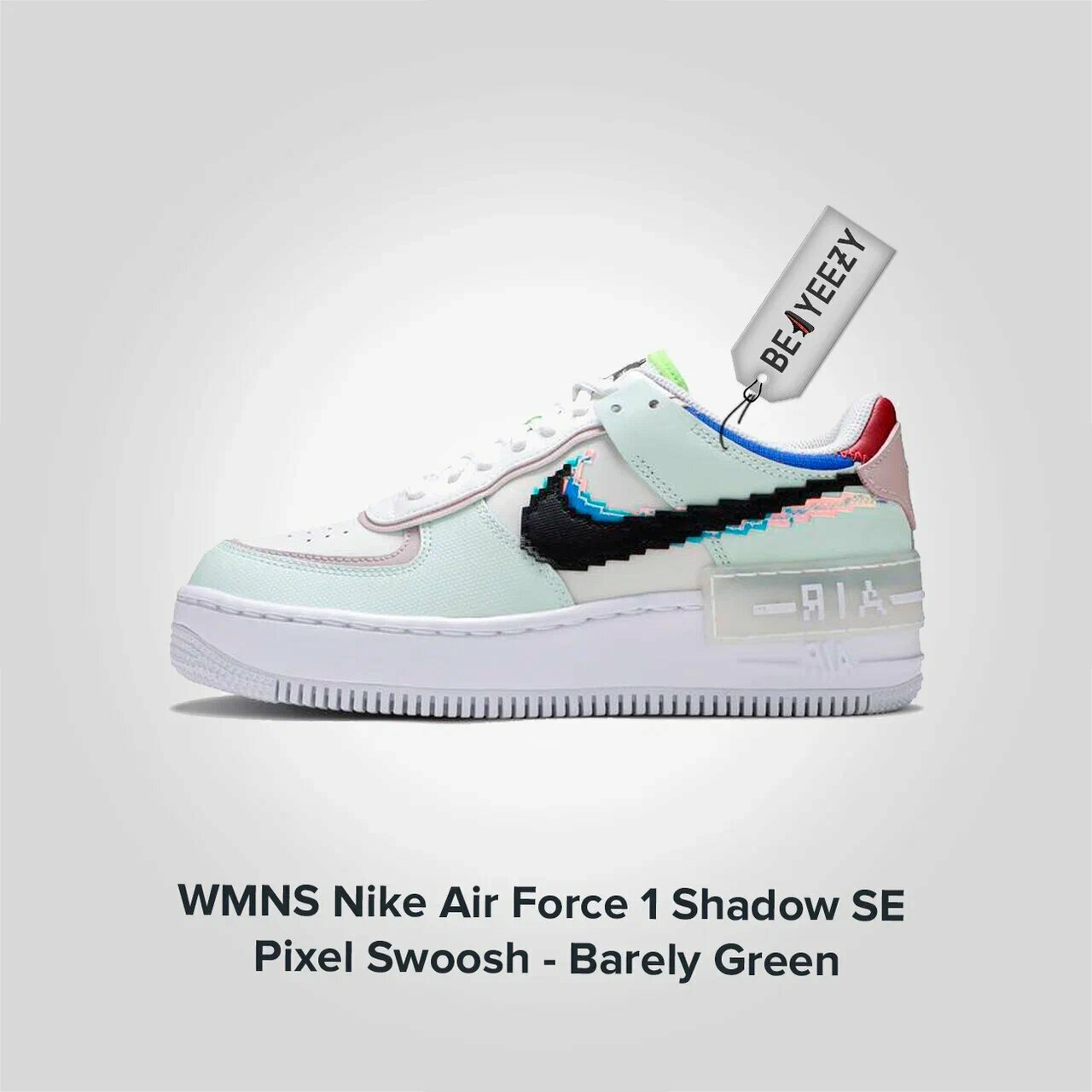 Nike Air Force 1 Shadow SE Pixel Swoosh Barely Green