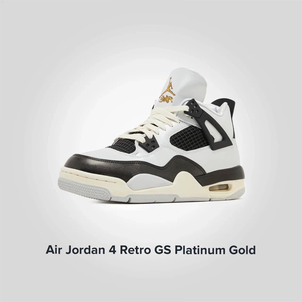 Nike Jordan 4 Retro GS Platinum Gold Nike Jordan 4 100