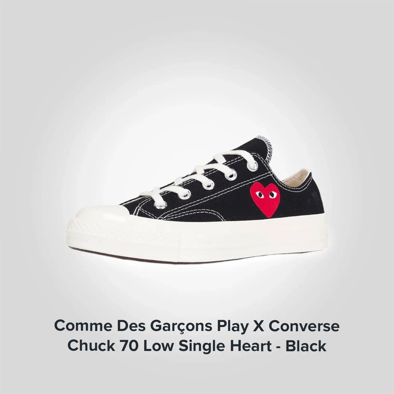 Chuck 70 Low Single Heart Black