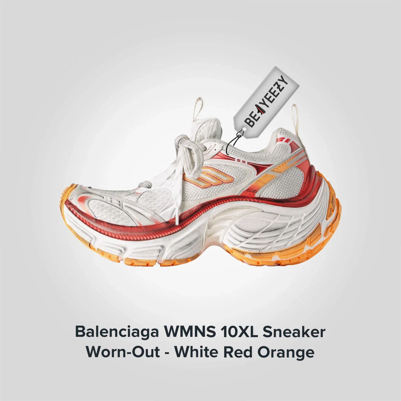 Balenciaga Wmns 10XL Sneaker 'Worn-Out - White Red Orange'