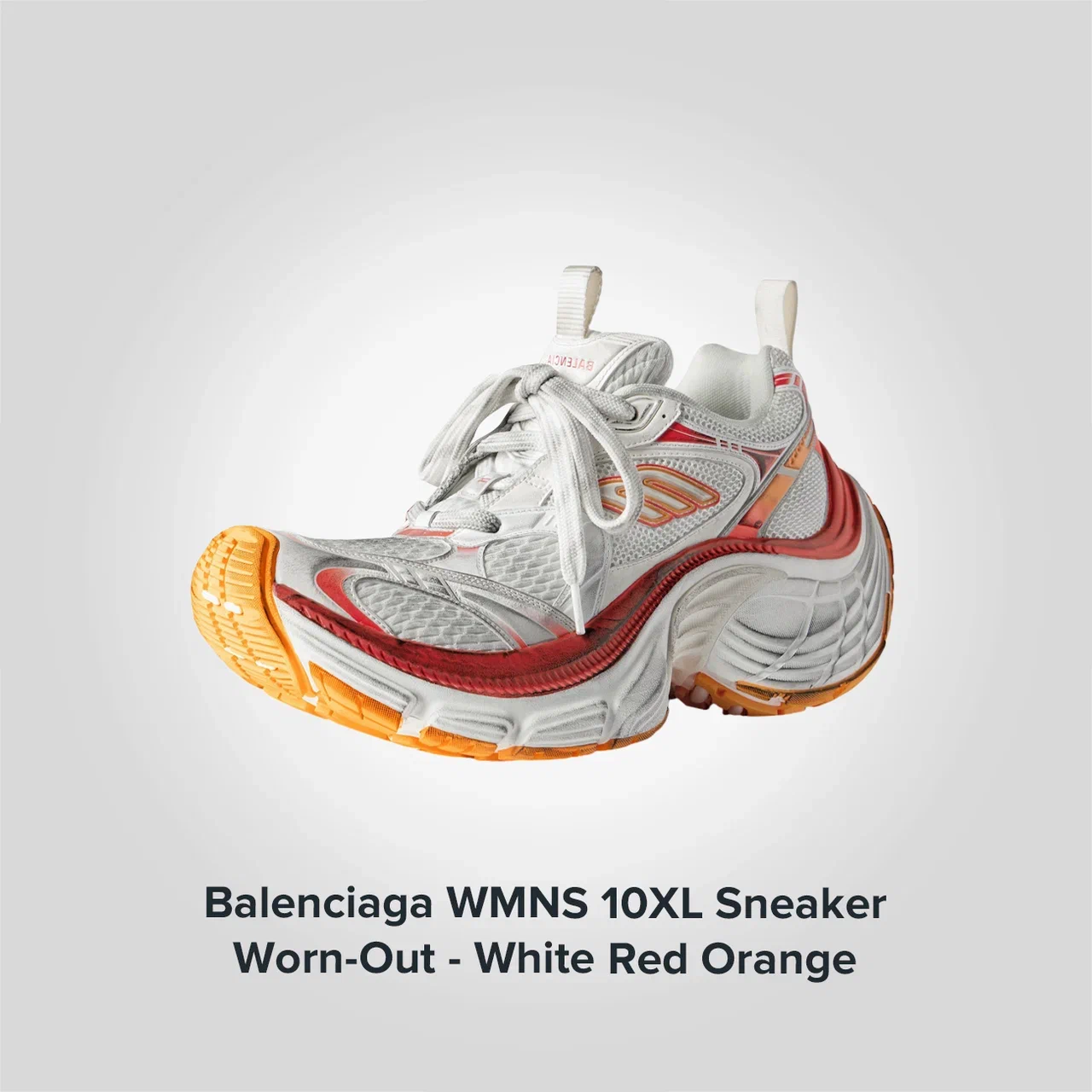 Balenciaga Wmns 10XL Sneaker 'Worn-Out - White Red Orange'