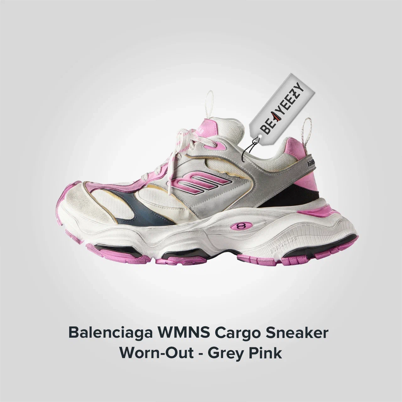 Balenciaga Wmns Cargo Sneaker 'Worn-Out - Grey Pink'