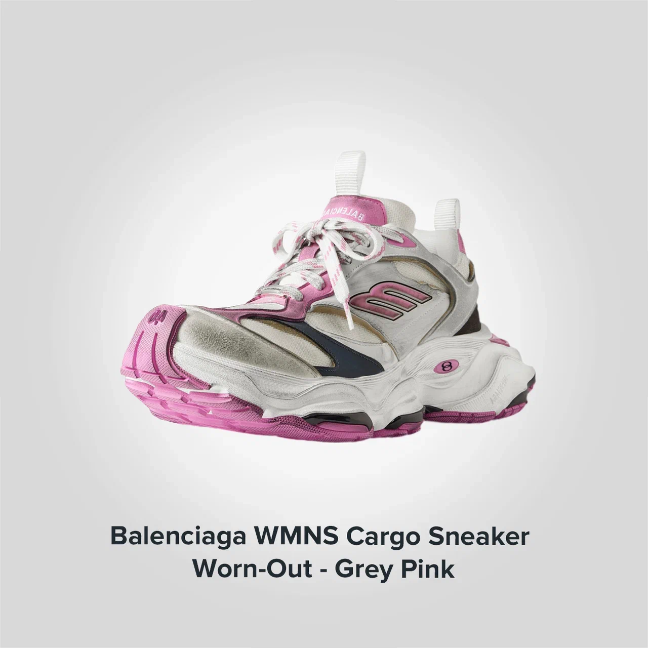 Balenciaga Wmns Cargo Sneaker 'Worn-Out - Grey Pink'