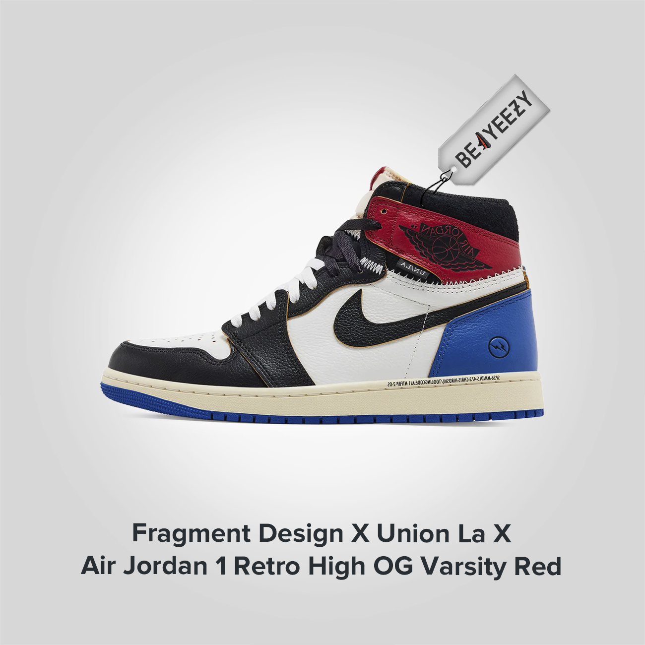 Fragment Design X Union LA X Jordan 1 Retro High OG Varsity Red