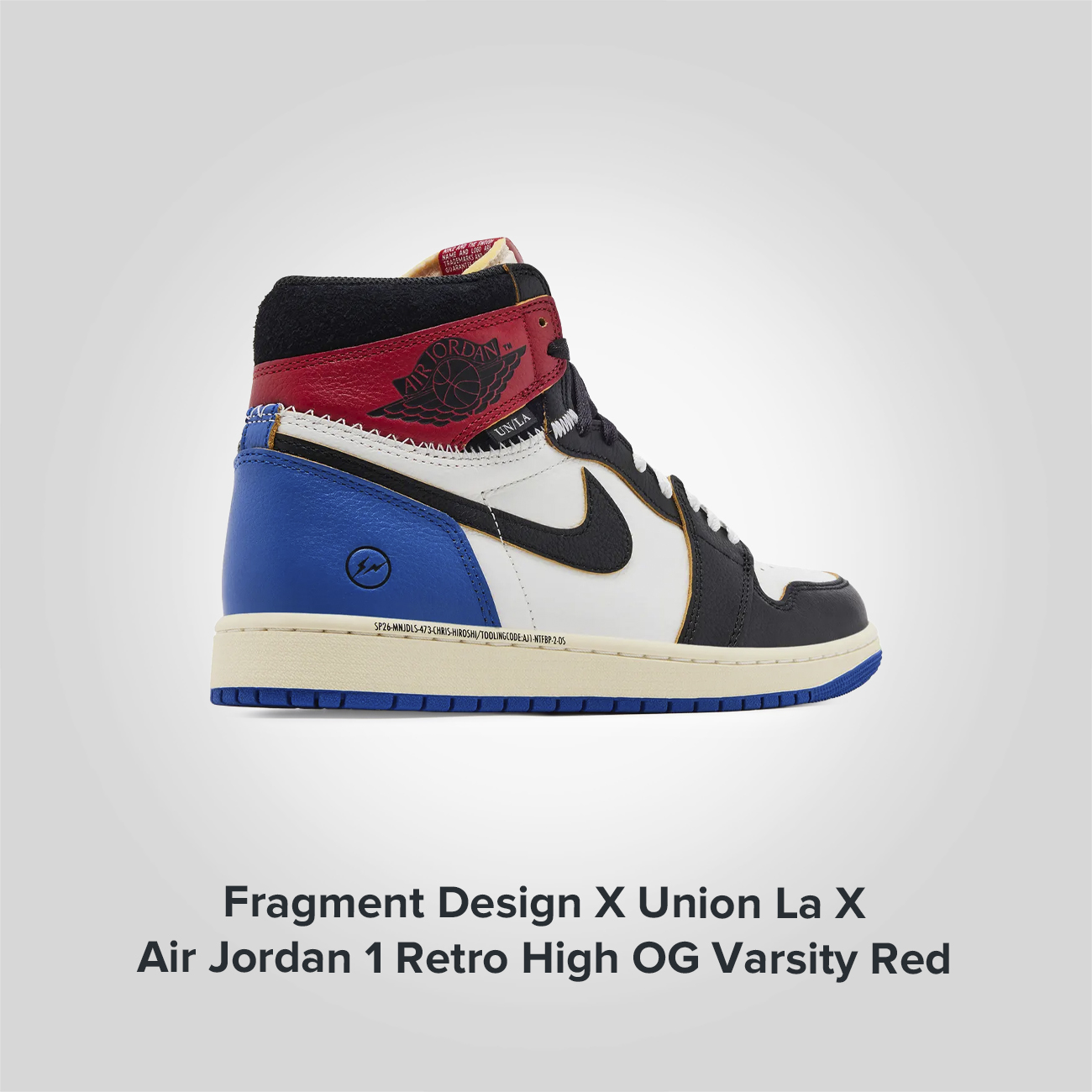 Fragment Design X Union LA X Jordan 1 Retro High OG Varsity Red