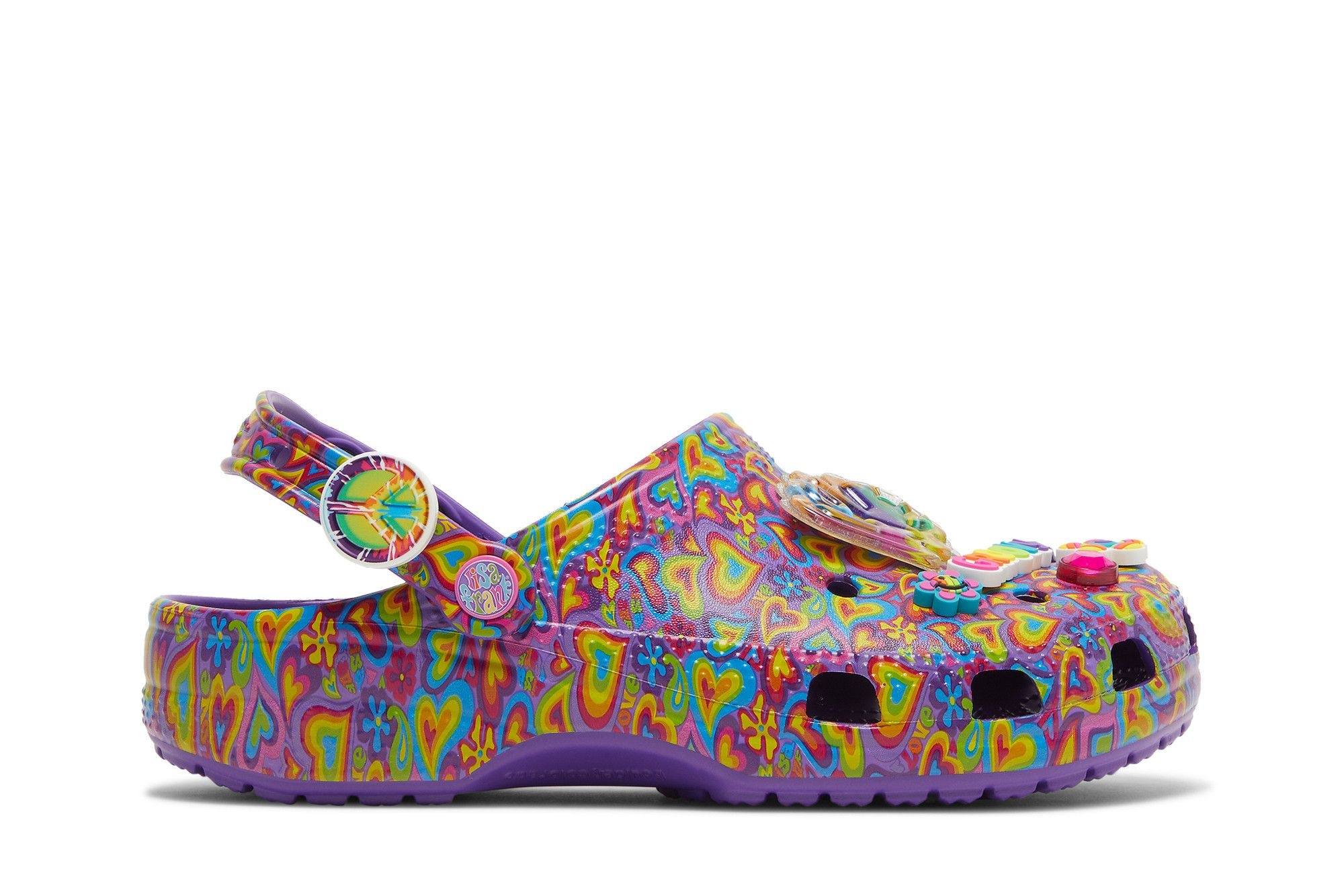 Lisa Frank x Crocs Classic Clog 'Neon Purple Multi Hearts'