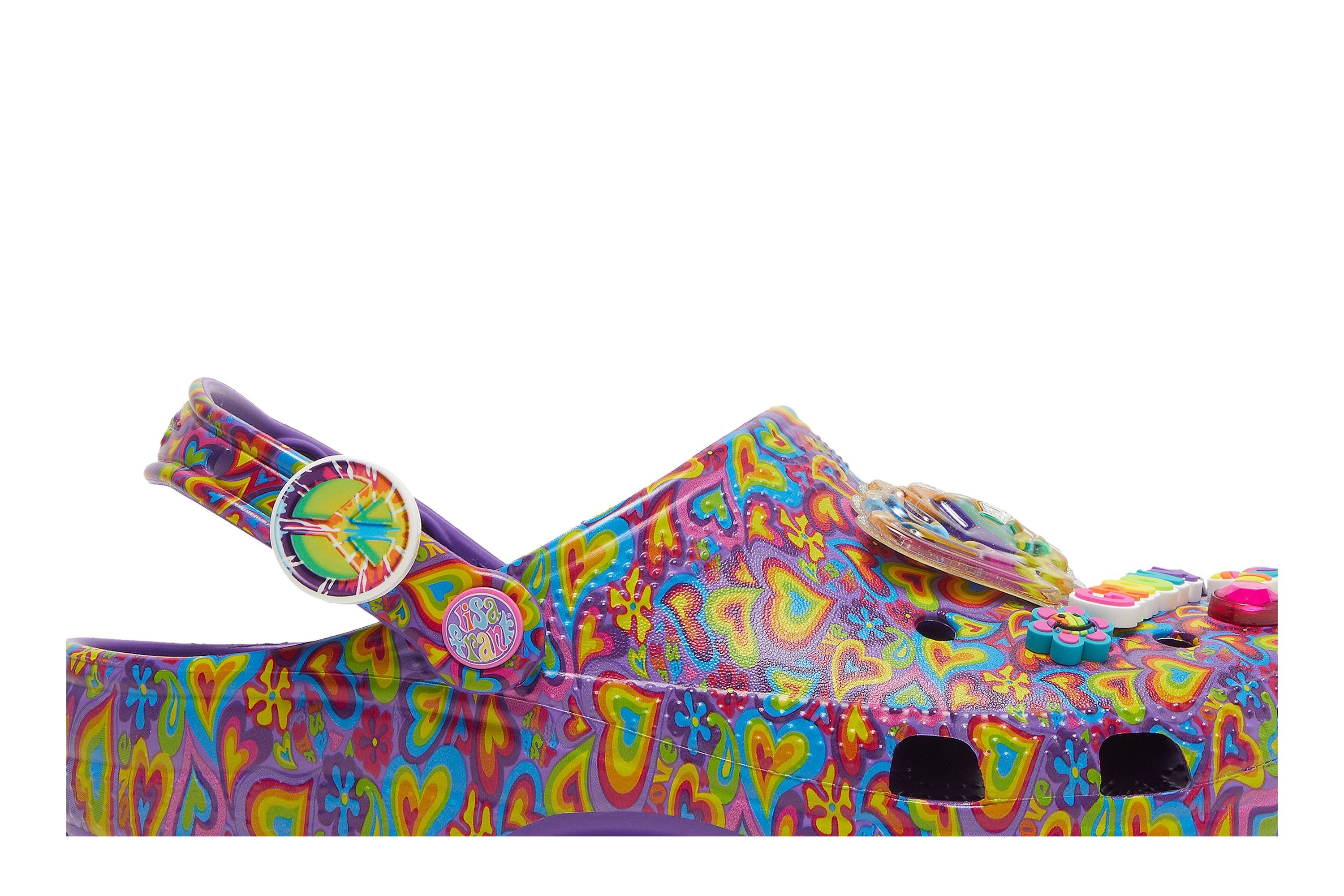 Lisa Frank x Crocs Classic Clog 'Neon Purple Multi Hearts'