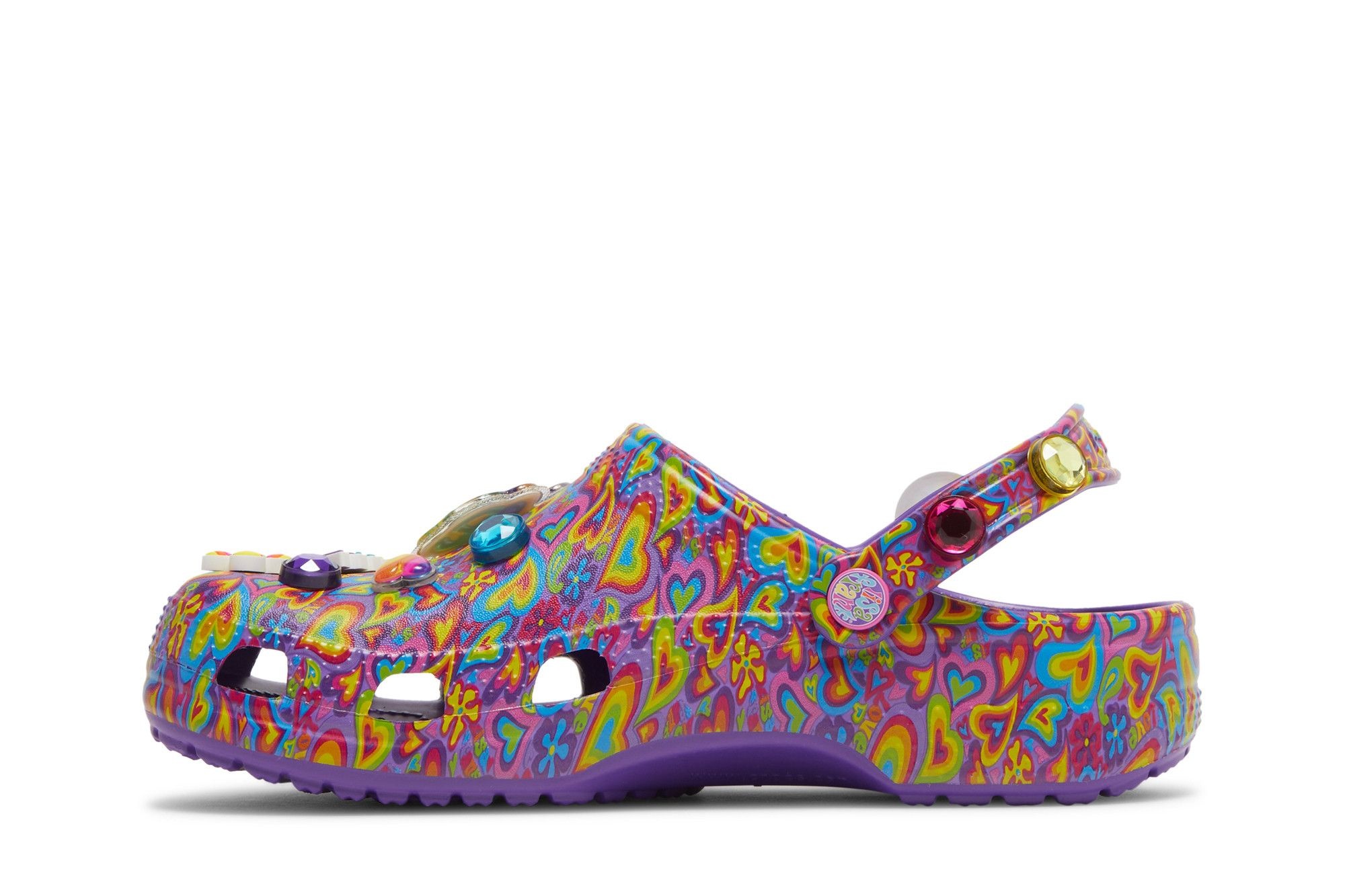 Lisa Frank x Crocs Classic Clog 'Neon Purple Multi Hearts'