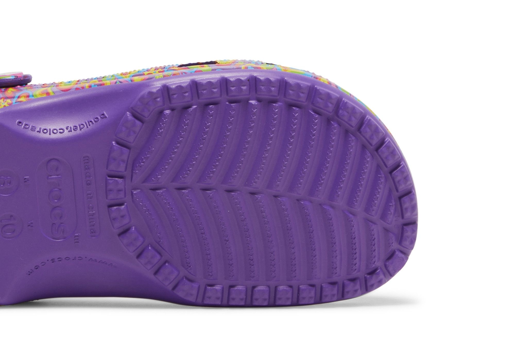 Lisa Frank x Crocs Classic Clog 'Neon Purple Multi Hearts'