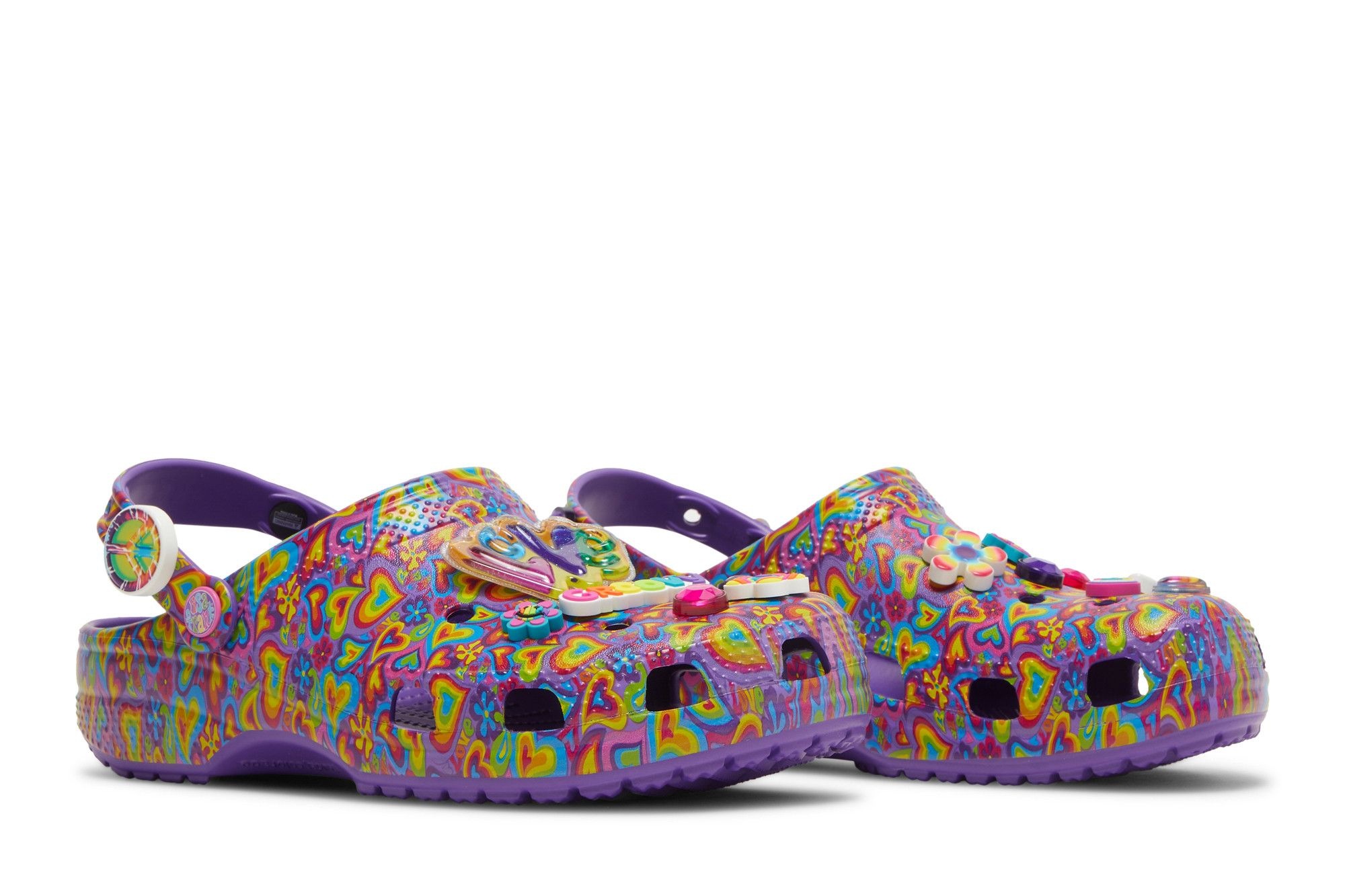 Lisa Frank x Crocs Classic Clog 'Neon Purple Multi Hearts'