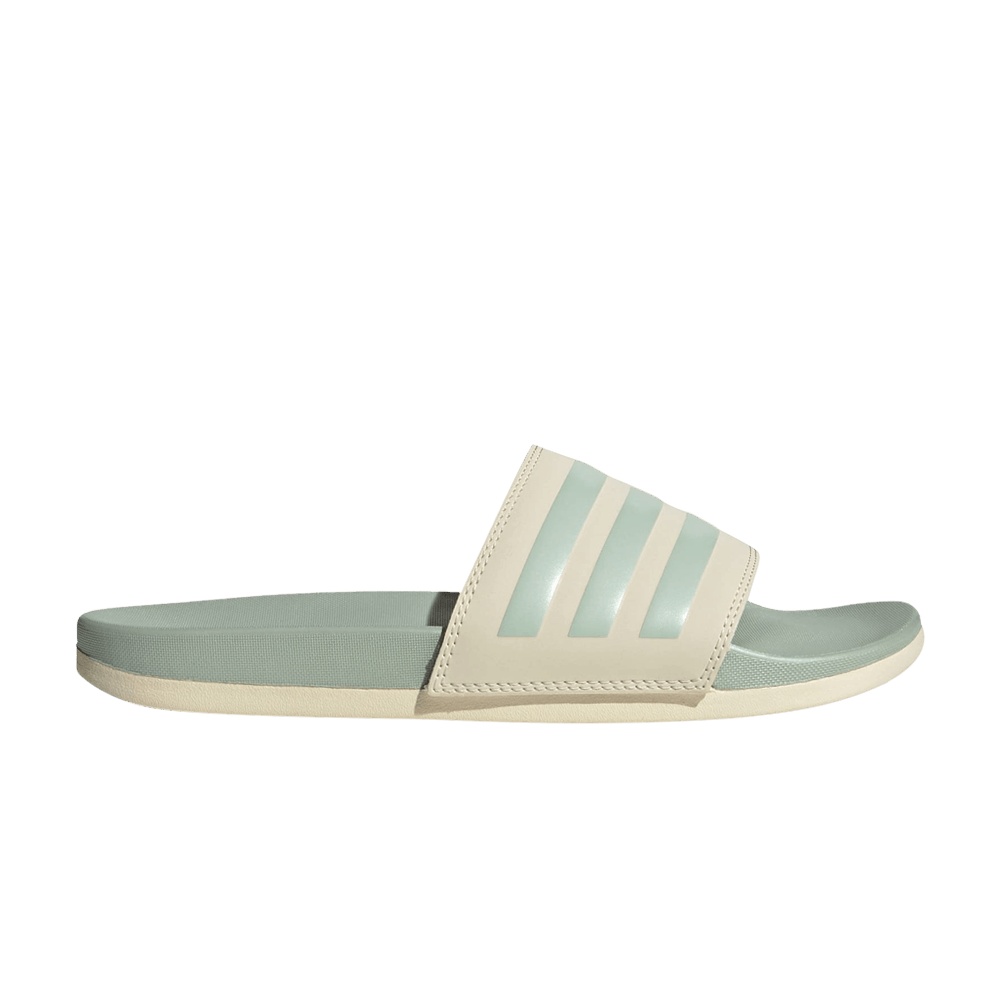 Adidas Wmns Adilette Comfort Slide 'Wonder White Linen Green Metallic'