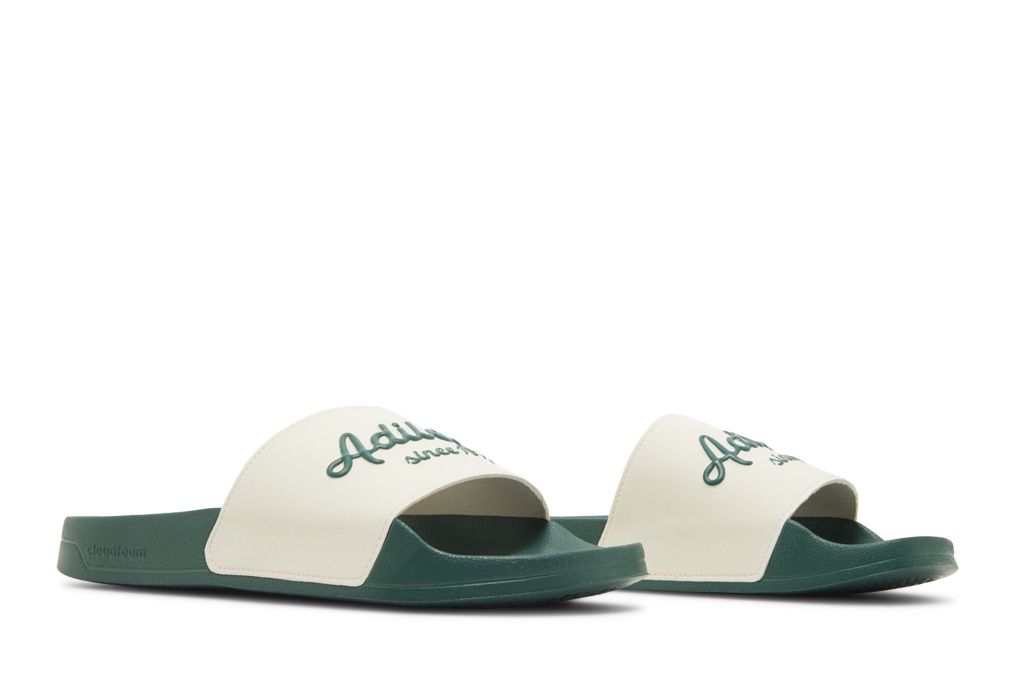 adidas Adilette Slide 'White Collegiate Green'