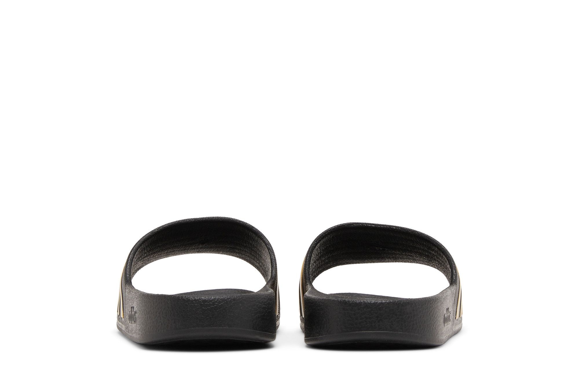adidas Adilette Aqua Slides 'Black Gold Metallic'