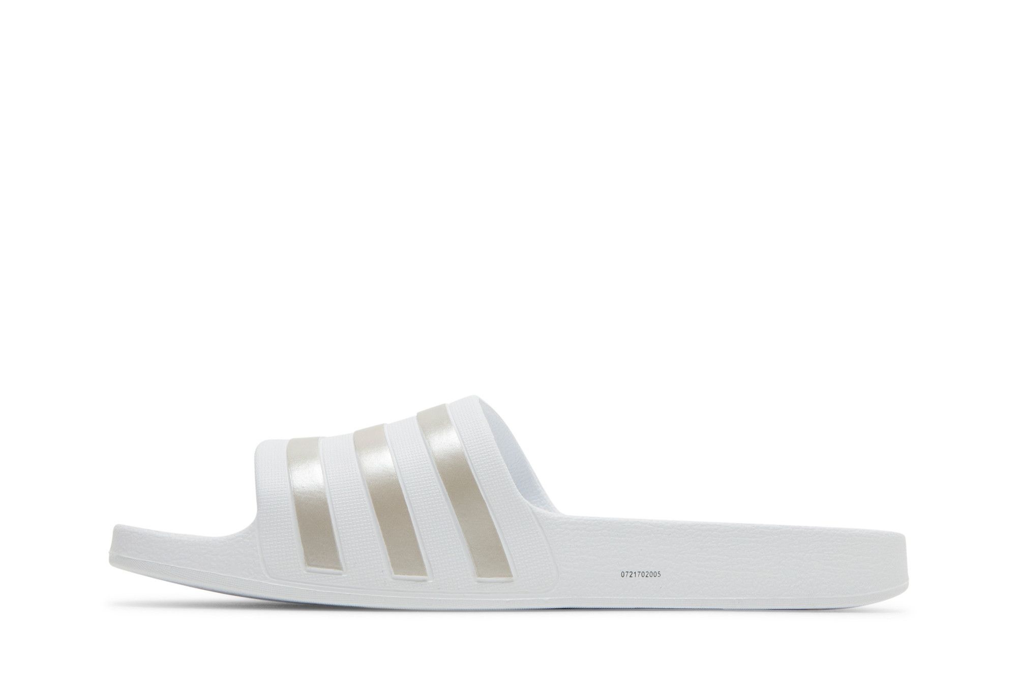 Adidas Adilette Aqua Slides 'White Platinum Metallic'