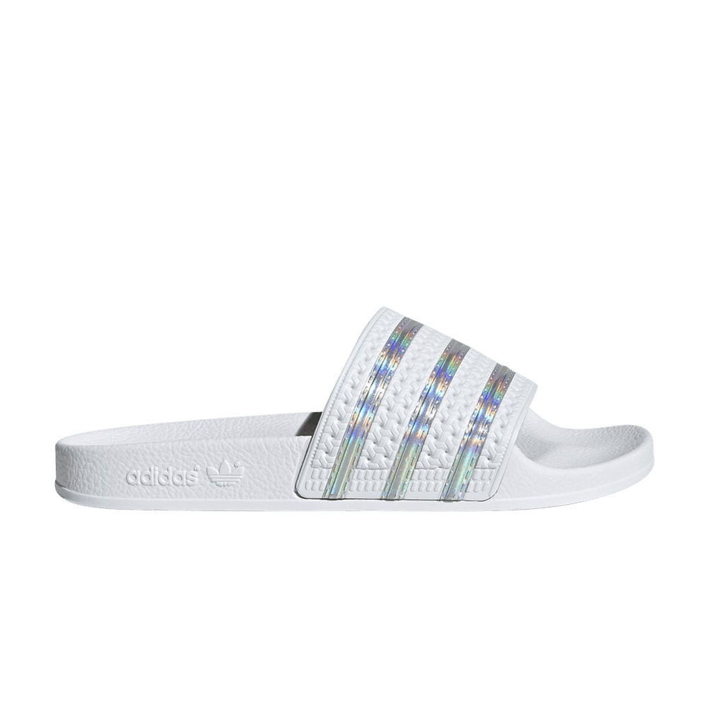 Adidas Wmns Adilette Slide 'White Iridescent'