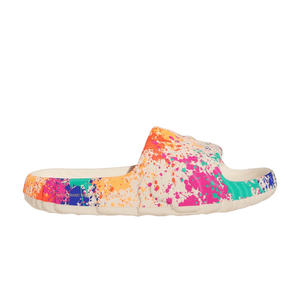 Adidas Adilette 22 Slide 'Sand Strata Paint Splatter'