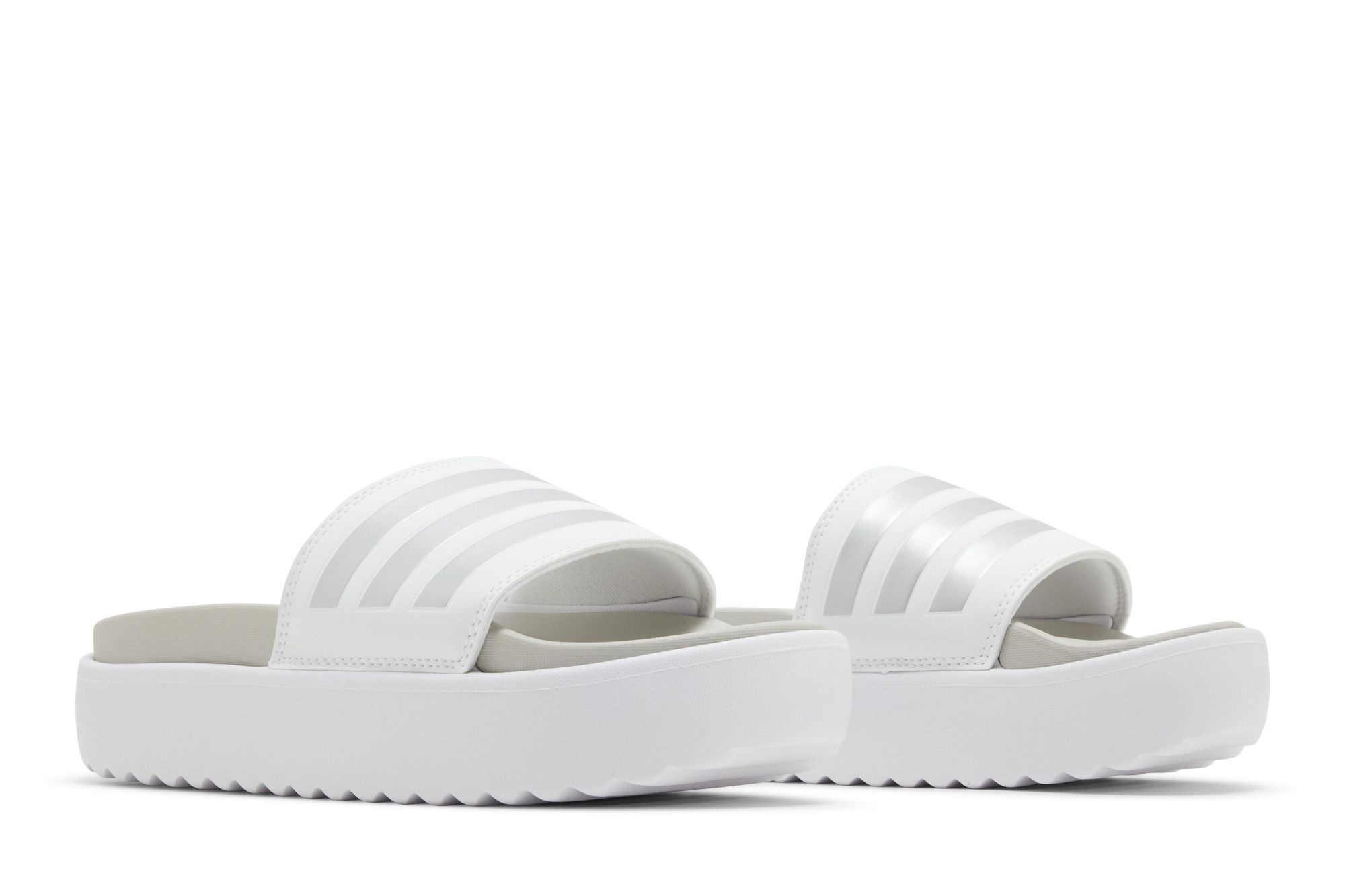 Adidas Wmns Adilette Platform Slide 'White Zero Metallic'