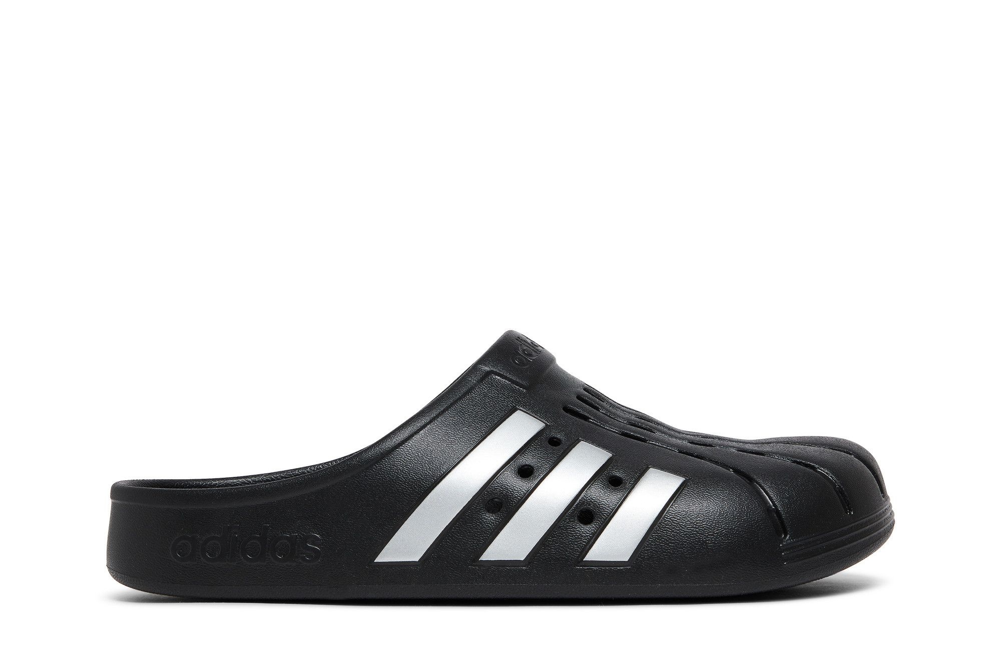 Adidas Adilette Clog 'Black Silver'