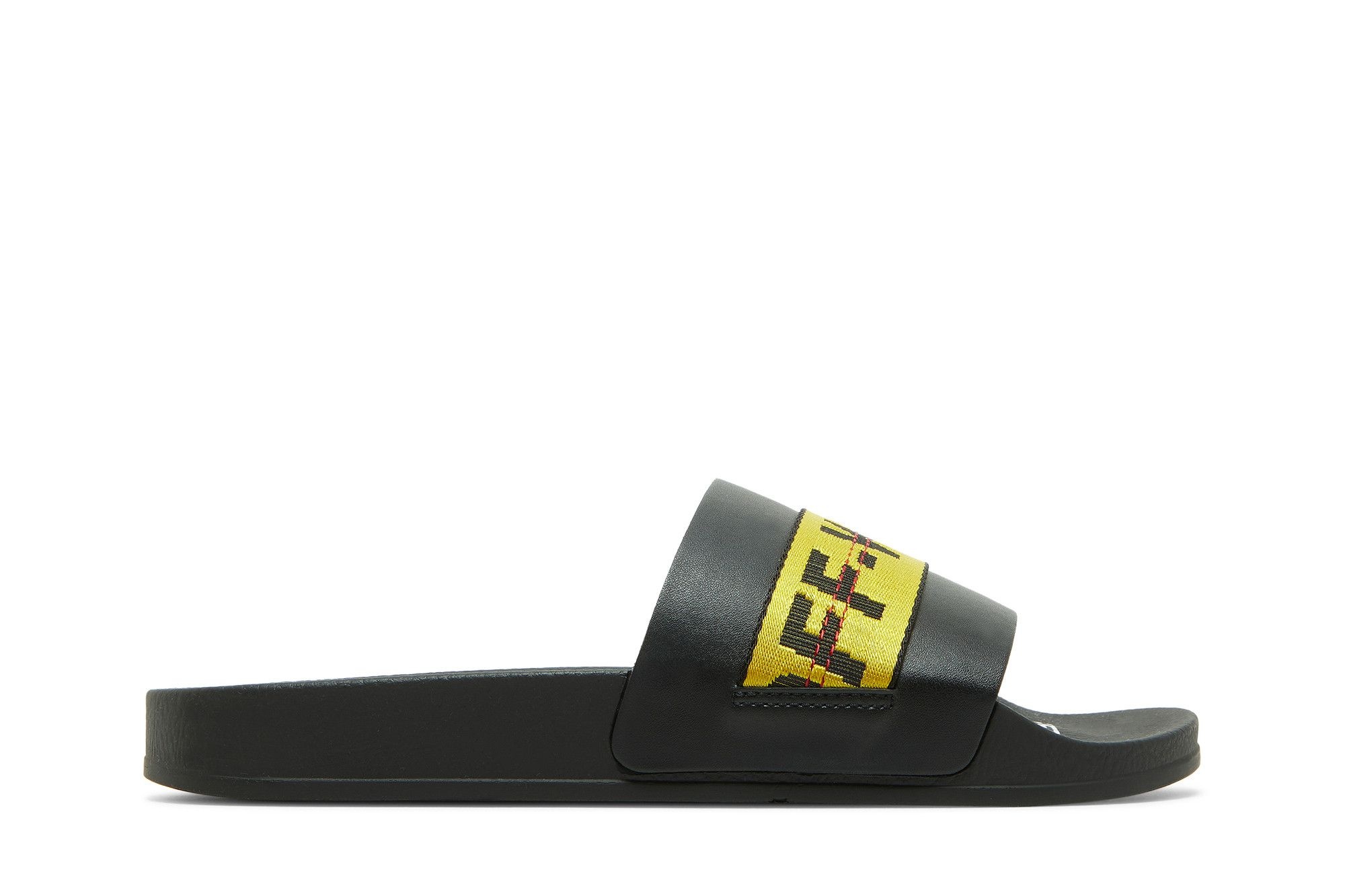 Off-White Industrial Sliders 'Black Yellow'