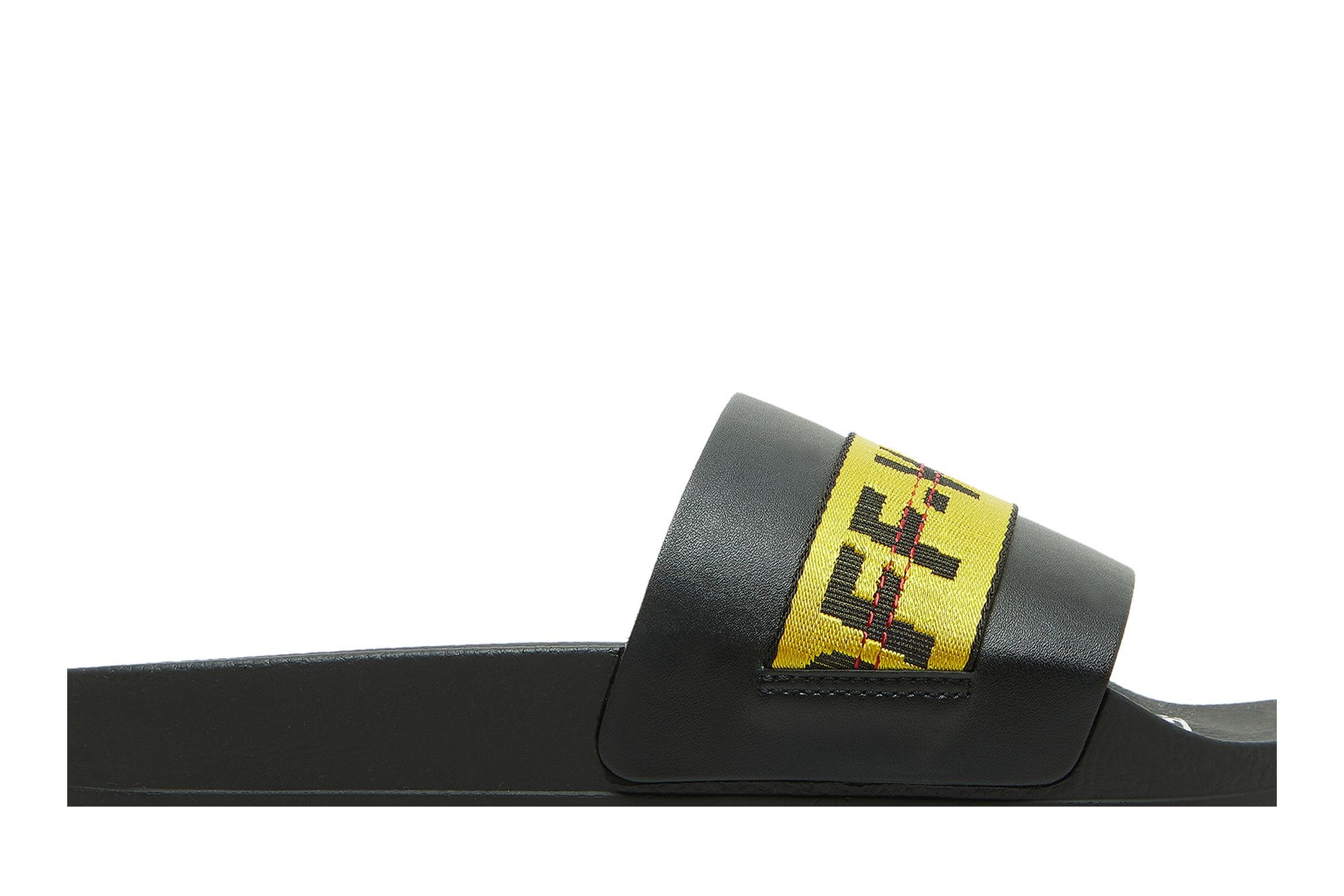 Off-White Industrial Sliders 'Black Yellow'