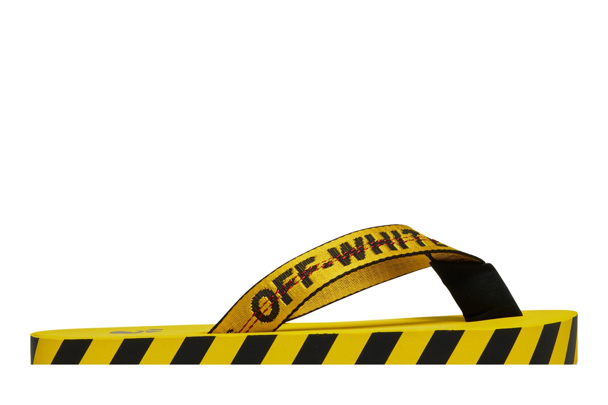 Off-White Industrial Flip Flops 'Logo Tape - Yellow' 2021