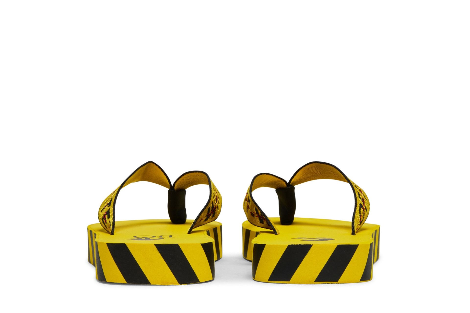 Off-White Industrial Flip Flops 'Logo Tape - Yellow' 2021