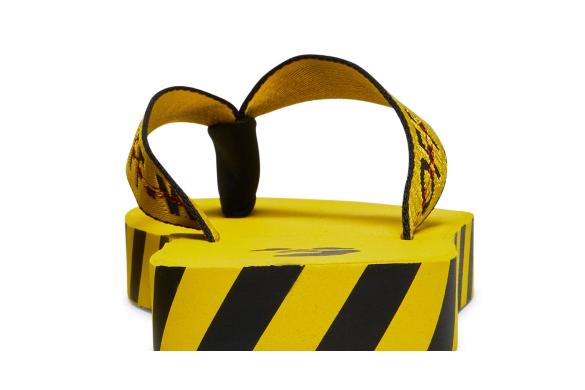 Off-White Industrial Flip Flops 'Logo Tape - Yellow' 2021