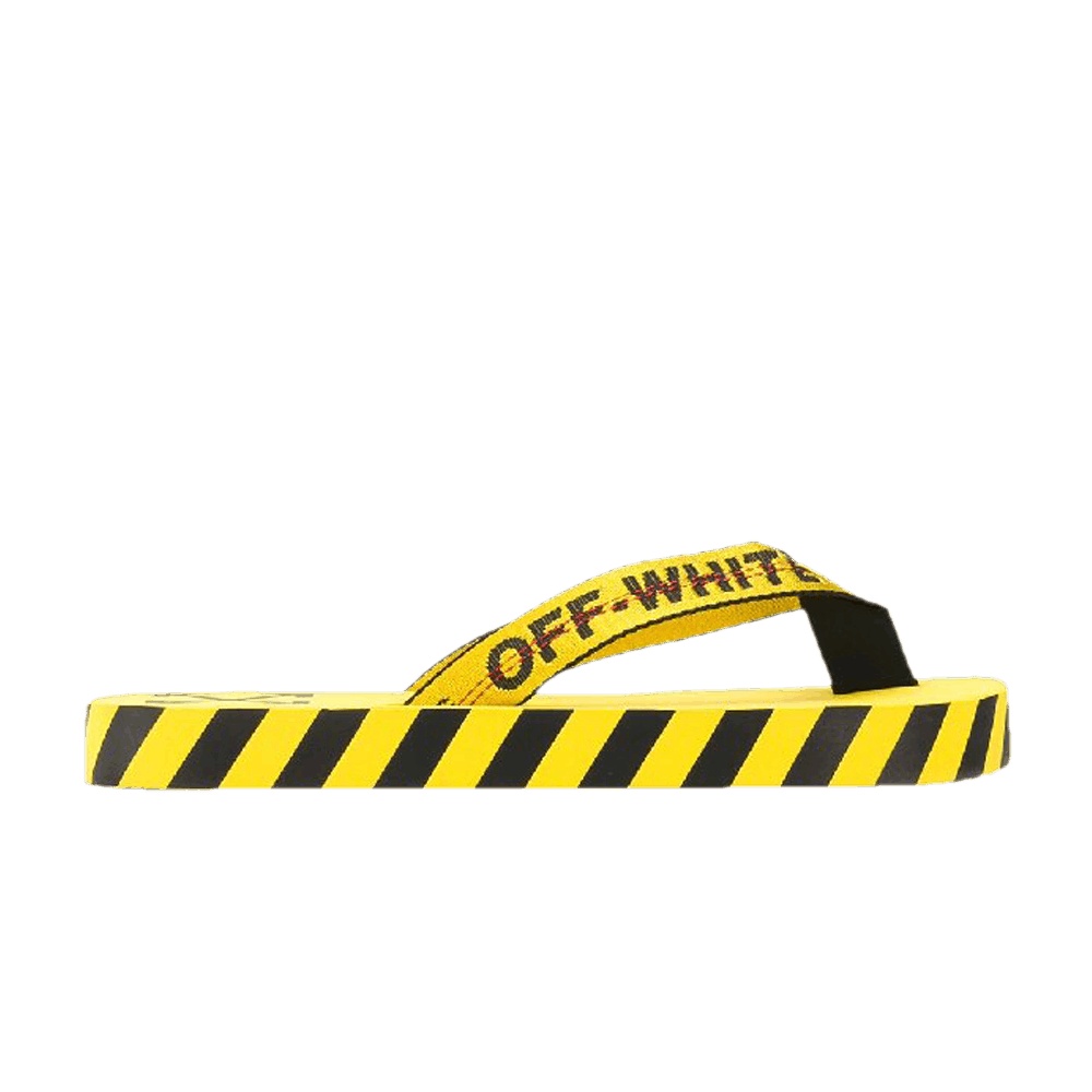 Off-White Flip Flops 'Graphic Print - Yellow'