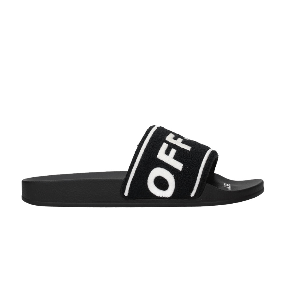 Off-White Towel Embroidery Slider 'Black'
