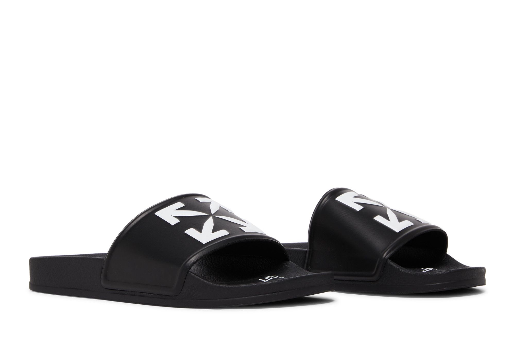 Off-White Logo Print Slide 'Black White'