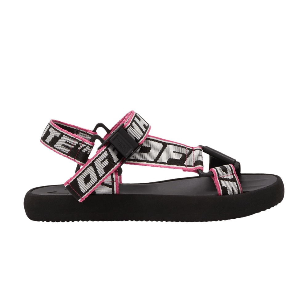 Off-White Wmns Trek Logo Strap Sandal 'Black Pink'