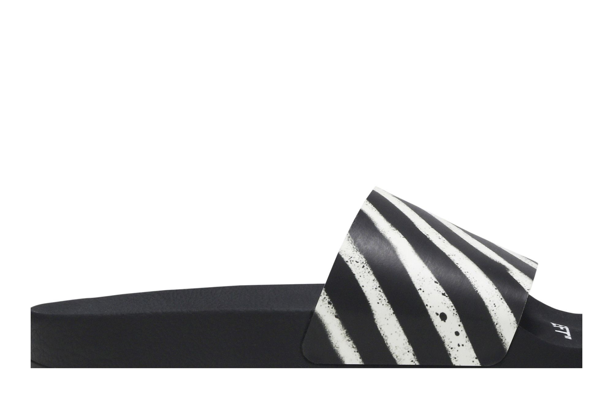 Off-White Spray Stripes Slider 'Black White'