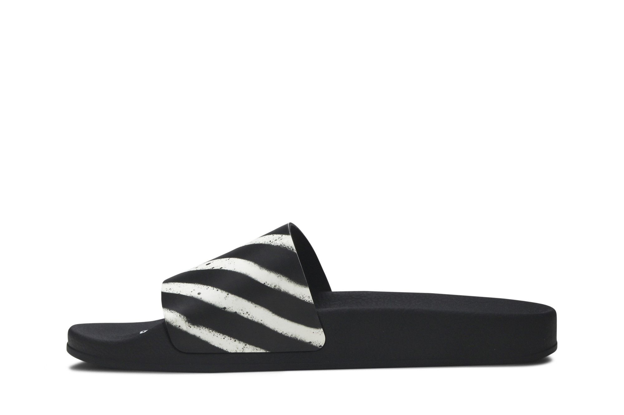 Off-White Spray Stripes Slider 'Black White'