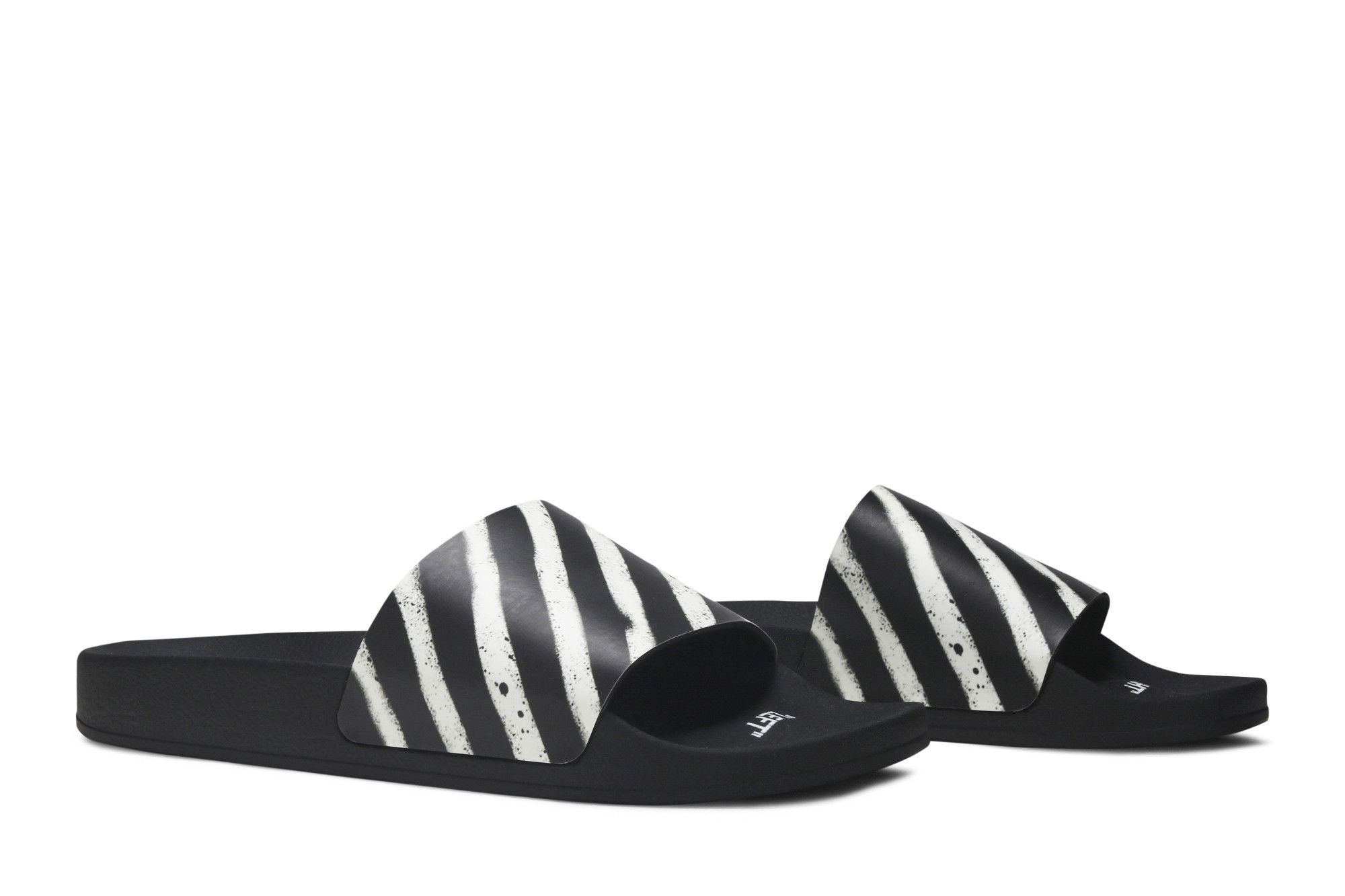 Off-White Spray Stripes Slider 'Black White'