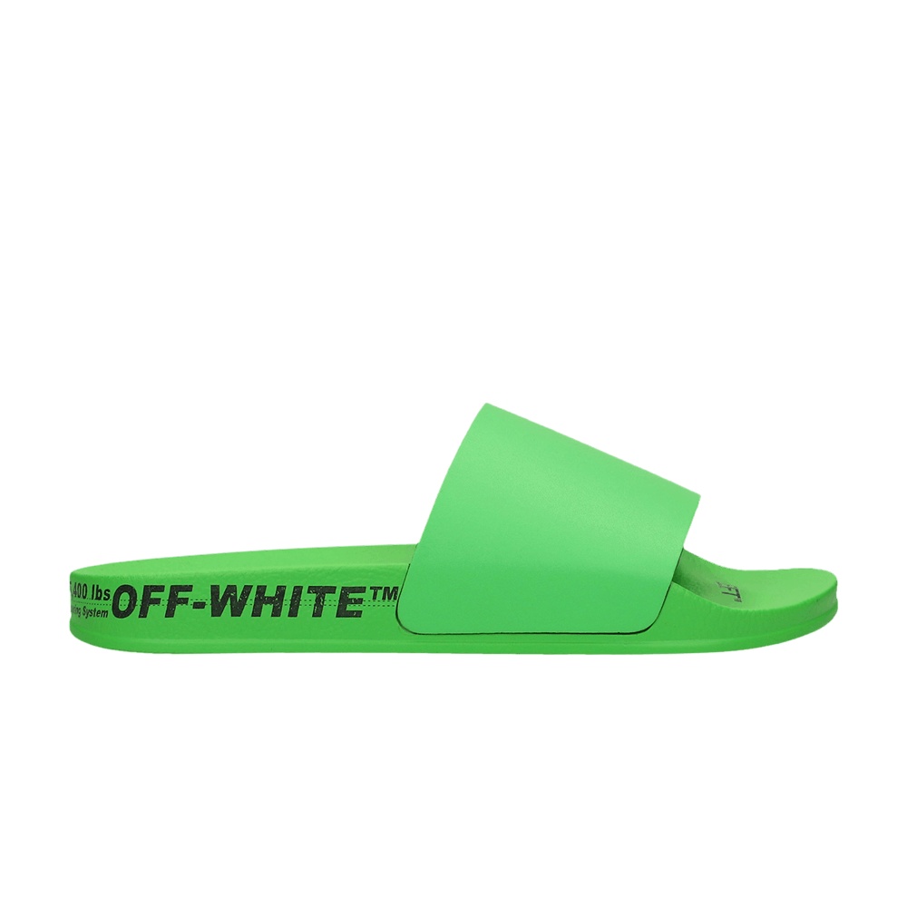 Off-White Industrial Belt Sliders 'Green'