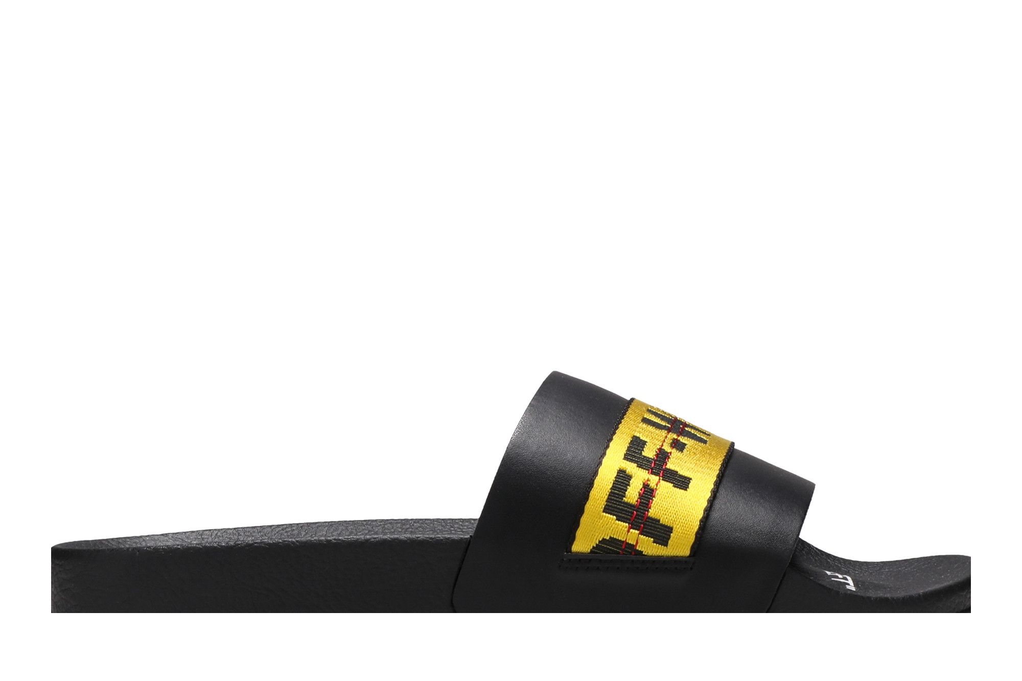 Off-White Industrial Sliders 'Black Yellow'