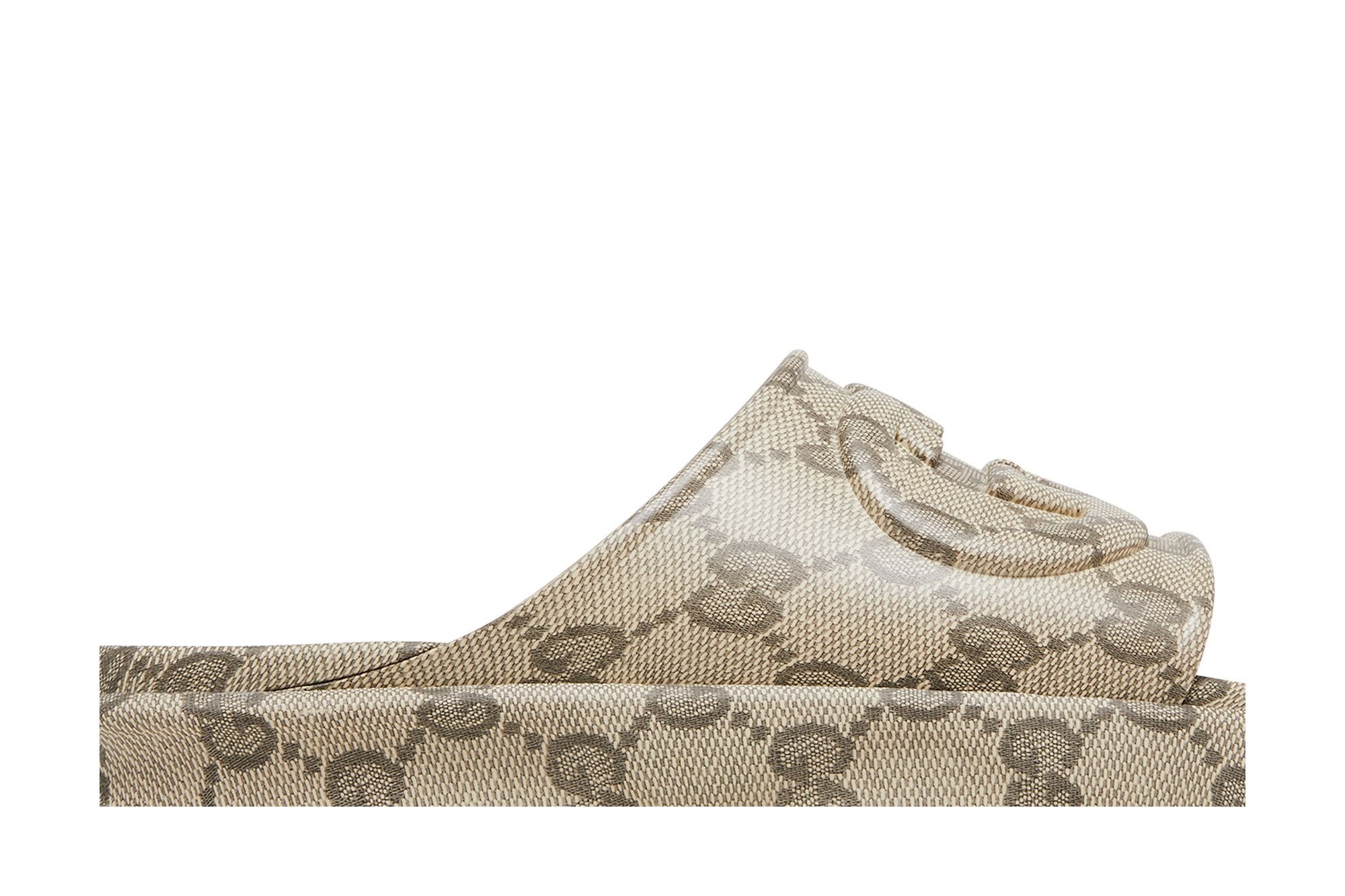 Gucci GG Slide Sandal 'Interlocking G - Beige Ebony'