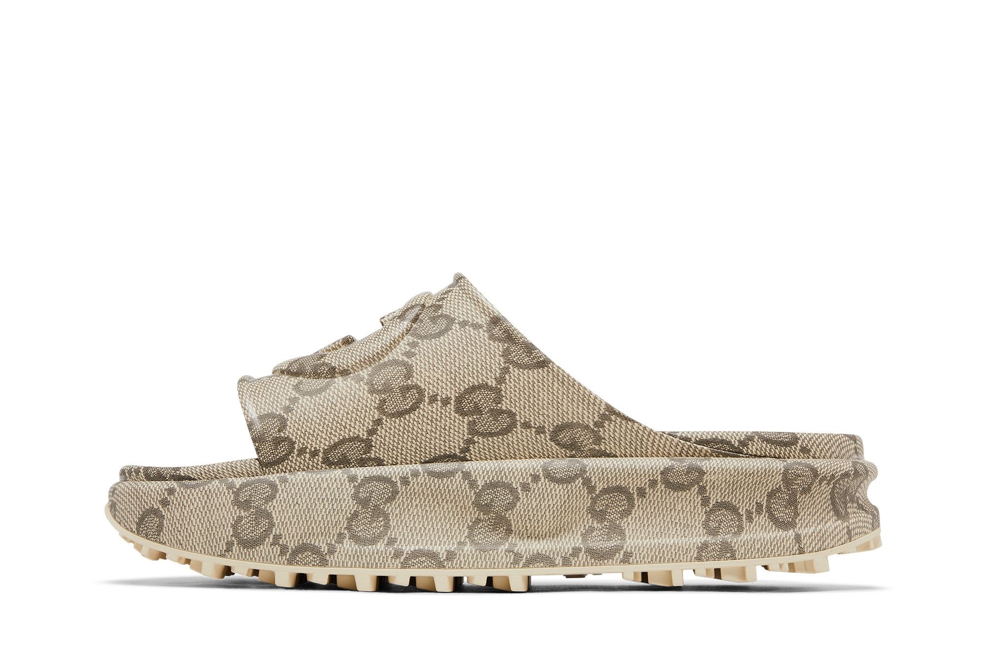 Gucci GG Slide Sandal 'Interlocking G - Beige Ebony'