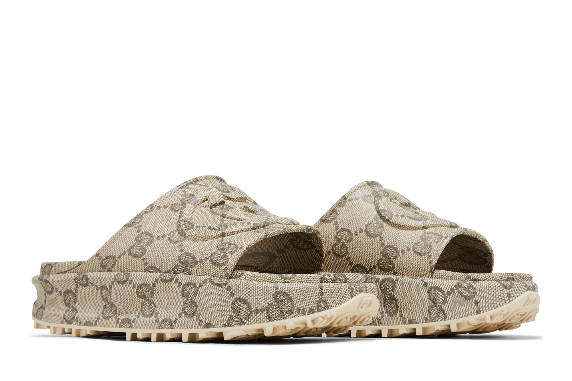 Gucci GG Slide Sandal 'Interlocking G - Beige Ebony'