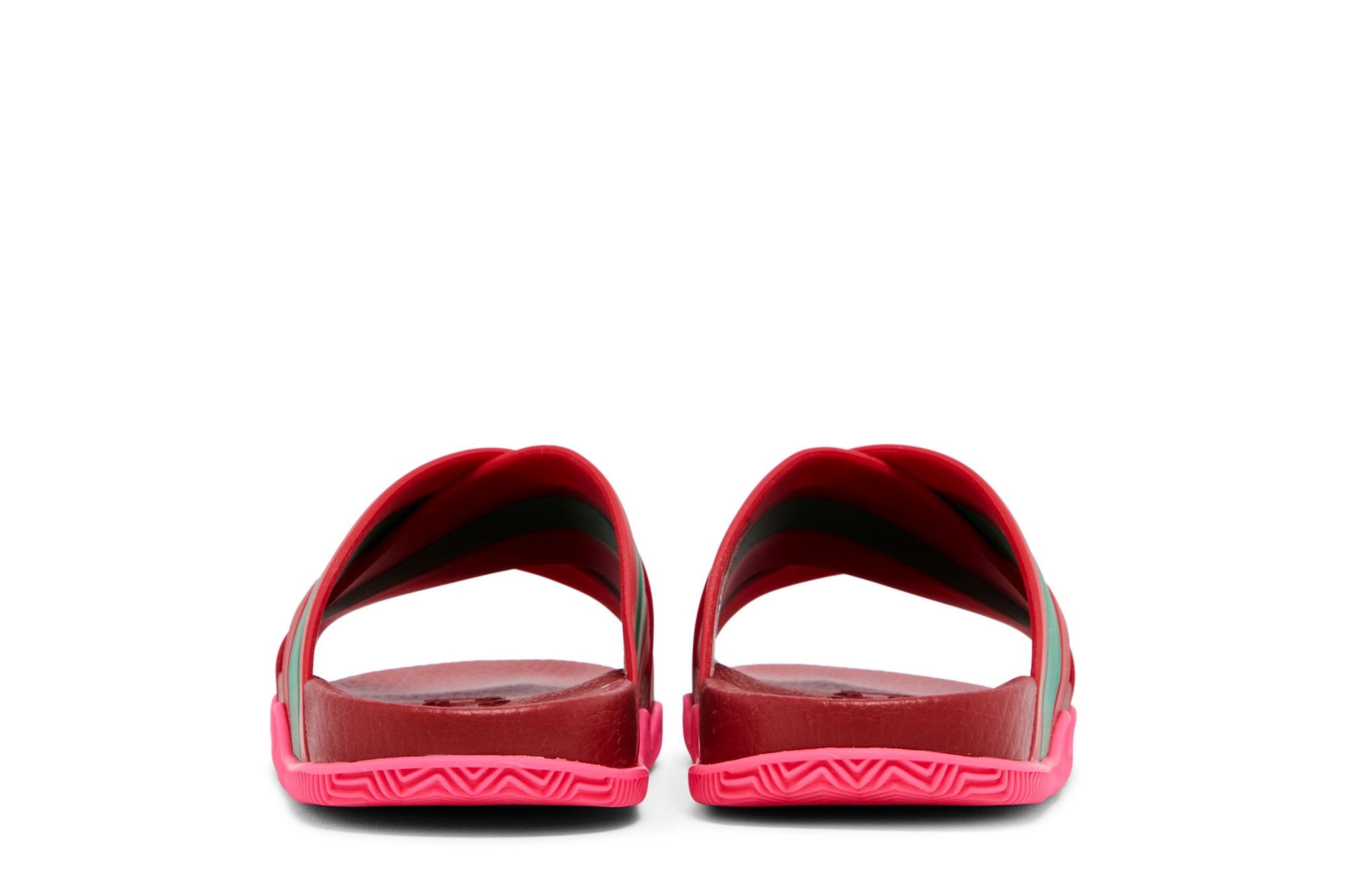 Gucci Wmns Web Stripe Slide Sandal 'Coral'