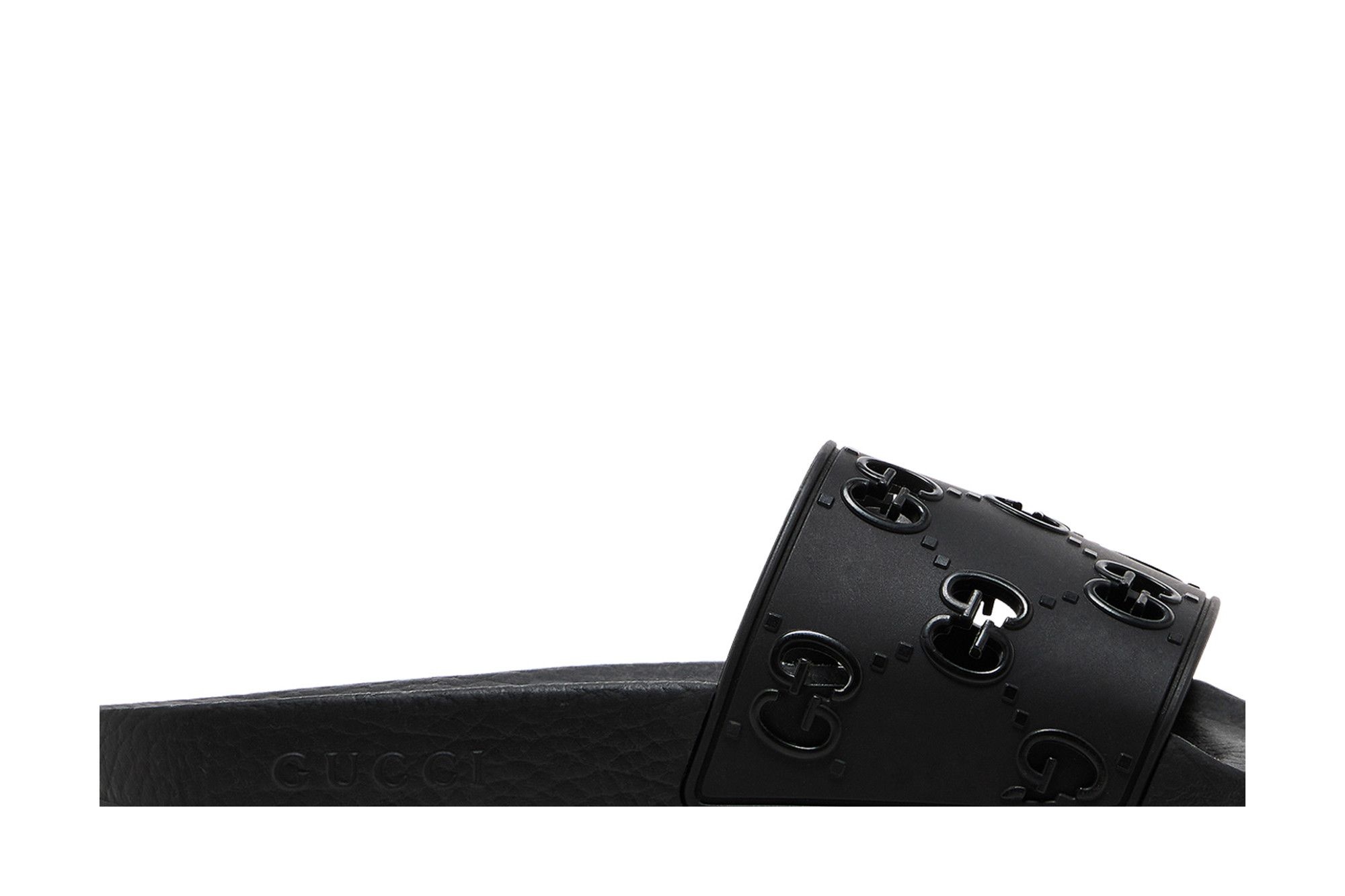 Gucci Wmns Rubber GG Slide 'Black'