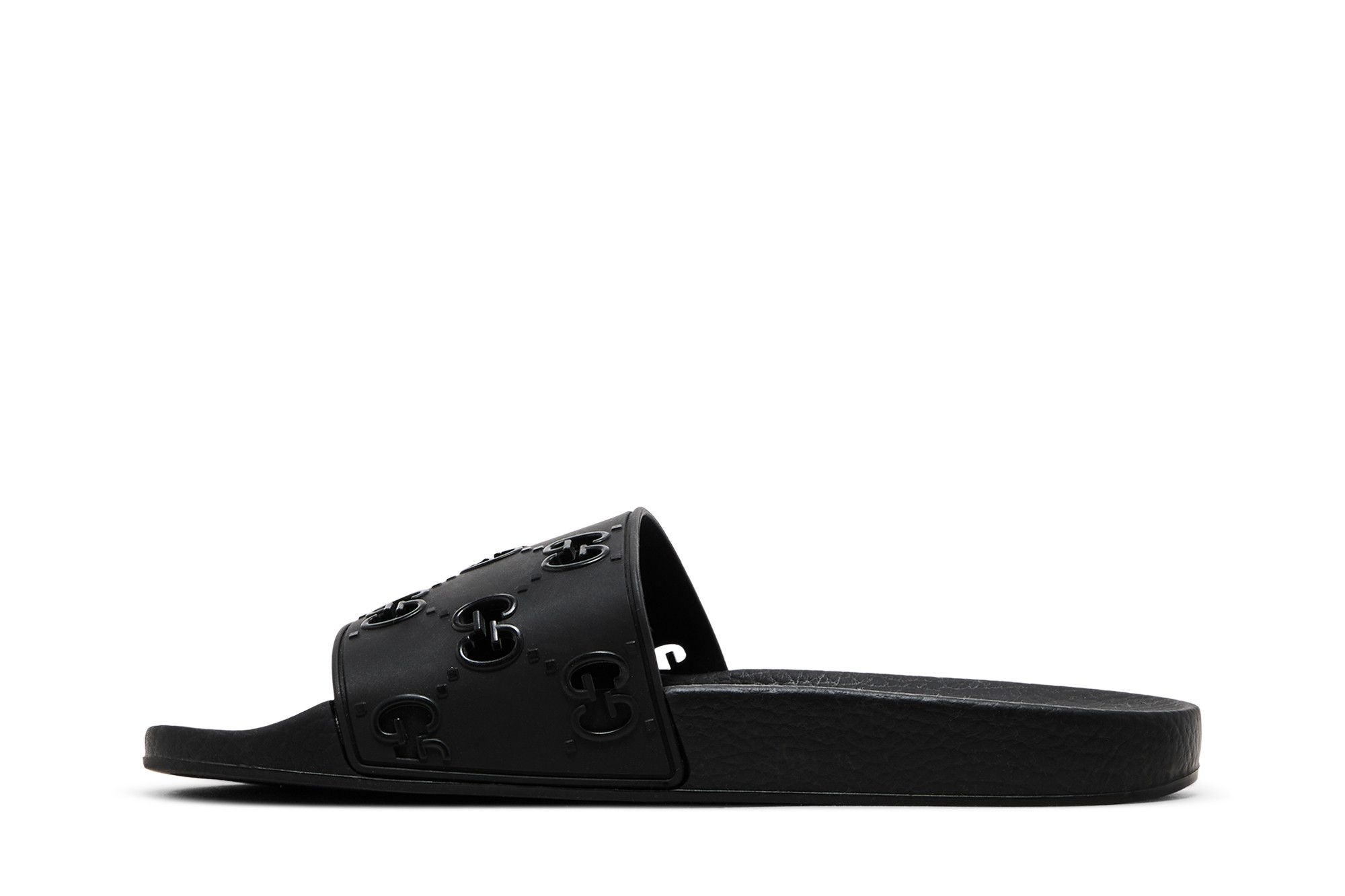 Gucci Wmns Rubber GG Slide 'Black'