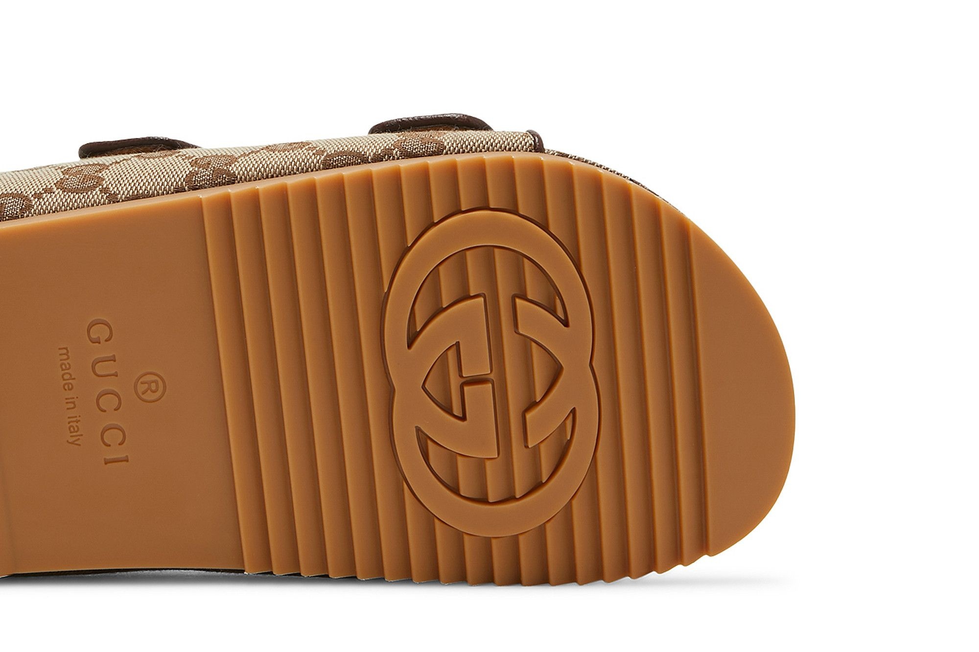 Gucci Slide Sandal Strap 'Beige Monogram'