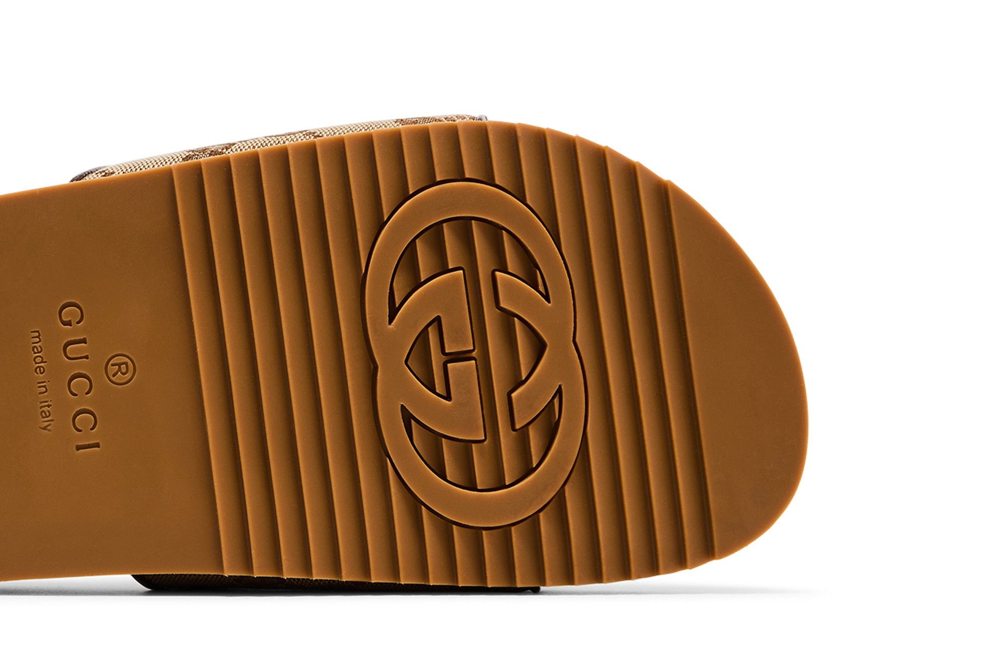 Gucci GG Canvas Slide Sandal 'Beige Monogram'