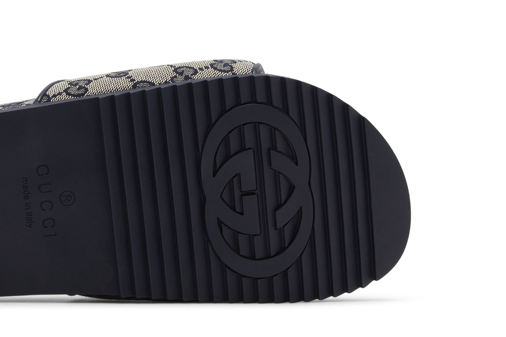 Gucci GG Slide Sandal 'Beige Blue Monogram'